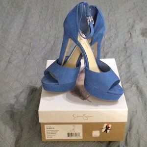 Jessica Simpson Blue Platforms